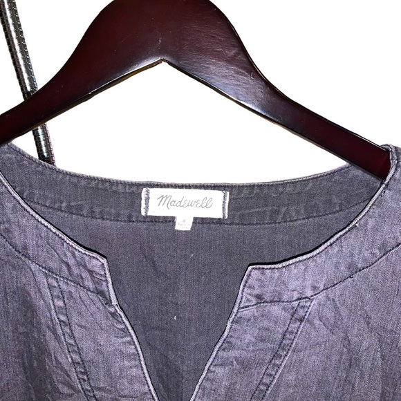 Madewell Lunar Wash Pull-over Denim Top - Picture 5 of 6